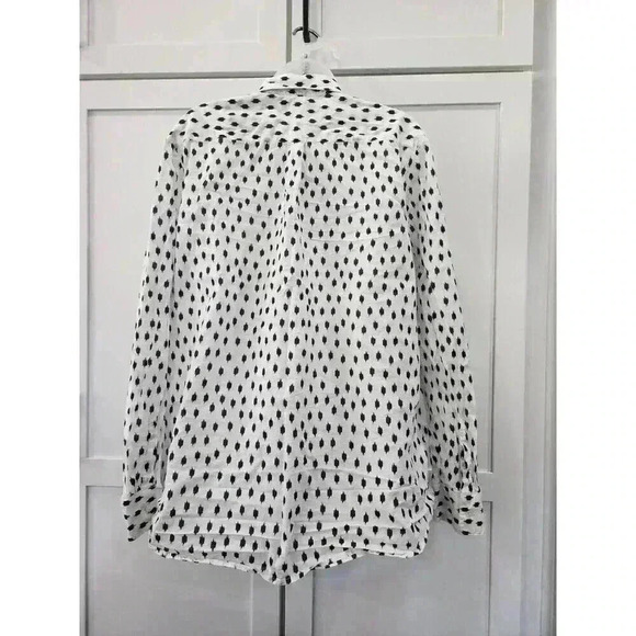 Banana Republic Soft Wash Womens Button Down Top Size XL Blue White - Picture 3 of 6